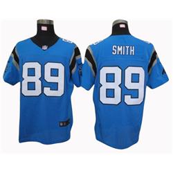 NFL Nike Elite Jersey Carolina Panthers 89 Wide Receiver Smith Blue